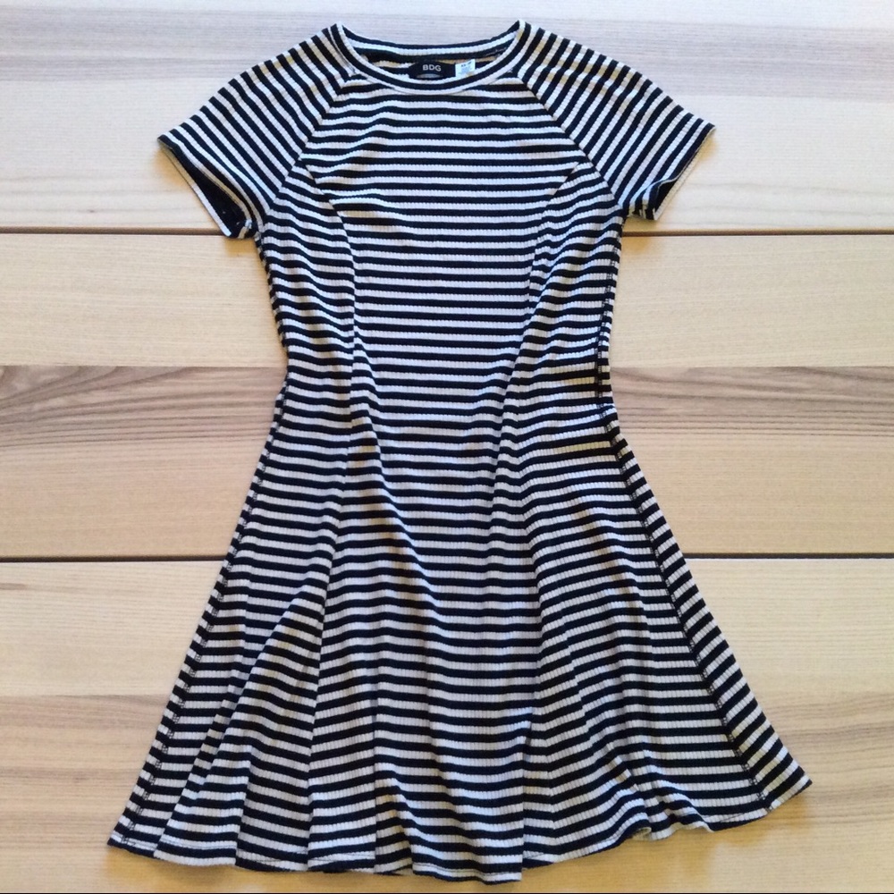 Striped Knit Swing Dress